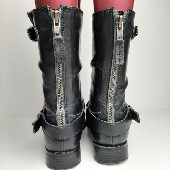 Blondo Black Leather Combat Boots - Picture 9 of 13